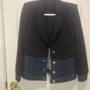 Express Women's Black and Denim Blazer